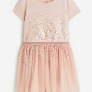 H & M - Tulle-skirt Jersey Dress - Orange