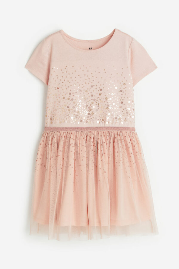 H & M - Tulle-skirt Jersey Dress - Orange