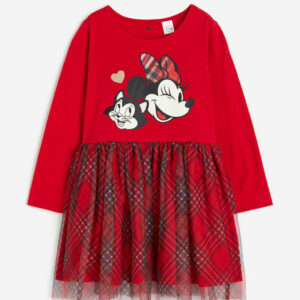 H & M - Tulle-skirt Jersey Dress - Red