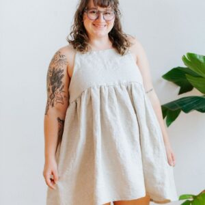 Handmade Linen Boxy Tank Babydoll Dress | 100% Medium Weight Multiple Color Options One Size Fits Most Small - X Large