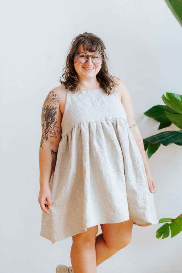 Handmade Linen Boxy Tank Babydoll Dress | 100% Medium Weight Multiple Color Options One Size Fits Most Small - X Large