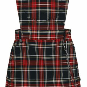 Hell Bunny Clash Pinafore Dress Medium-length dress black red