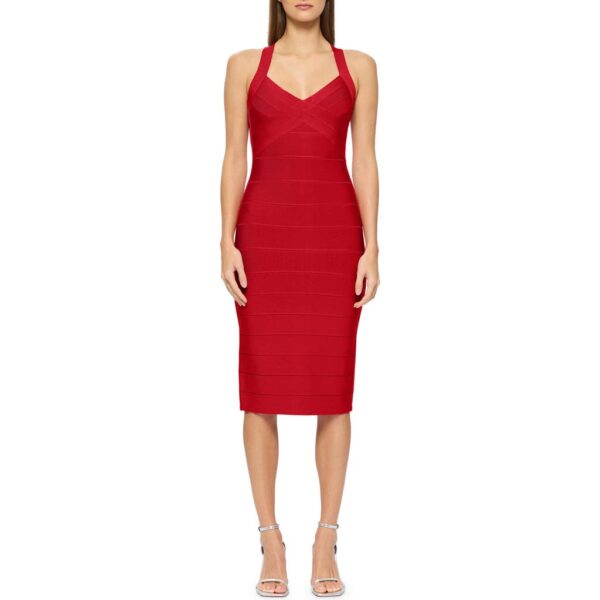 Herve Leger Bandage Midi Dress in Lipstick Red at Nordstrom Rack, Size X-Small