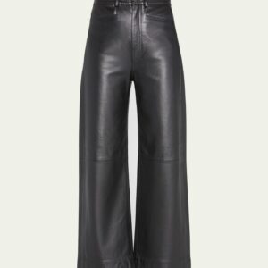 High-Rise Leather Culottes