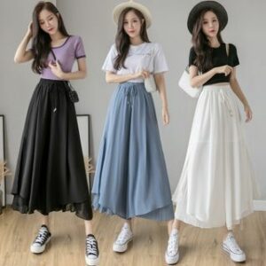 High-Waist Chiffon Culottes