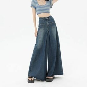 High Waist Denim Culottes (Various Designs)