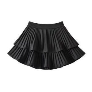 High Waist Plain Layered Mini Tulle Skirt Black