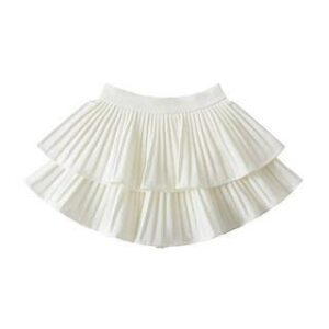 High Waist Plain Layered Mini Tulle Skirt White - L