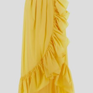 House Of Amen Asymmetrical Ruffle Maxi Skirt