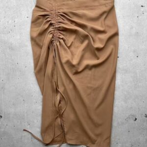 If Six Was Nine x Vintage Bondage Asymmetrical Midi Skirt in Brown, Women's (Size 32)