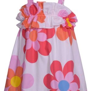 Iris & Ivy Pop Floral Babydoll Dress in White Multi at Nordstrom, Size 24M