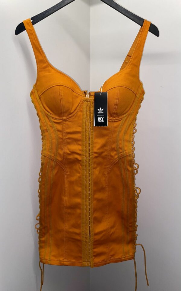 Ivy Park X Adidas Orange Corset Mini Dress Bandage Twill S, Women's (Size Small)