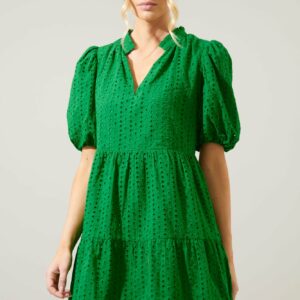 Jacey Babydoll Eyelet Mini Dress