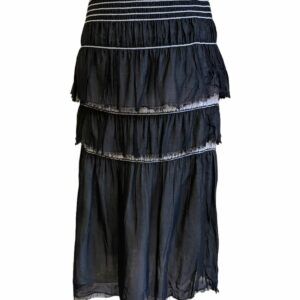 Japan Blue x Studio Dartisan Artisan Tulle Midi Skirt in Black, Women's (Size 26)