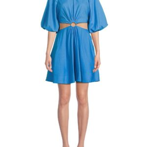 Jason Wu Women's Cutout Mini Babydoll Dress - Blue - Size 4