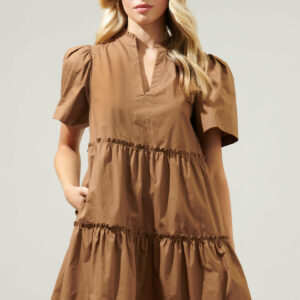 Julissa Tiered Babydoll Short Sleeve Dress