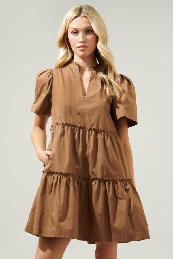 Julissa Tiered Babydoll Short Sleeve Dress