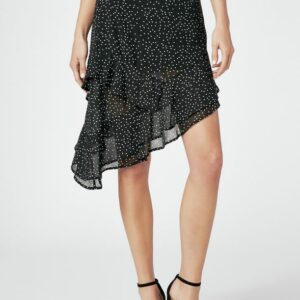 JustFab Asymmetrical Skirt Womens Black Size S