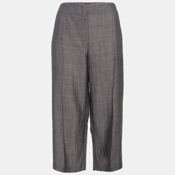 Kenzo Grey Wool Blend Culottes Trousers L