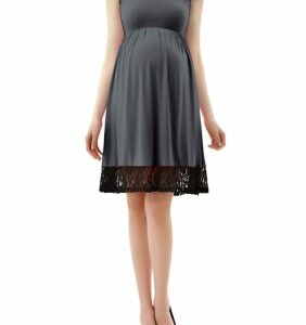 Kimi & Kai Women's Maternity Colorblock Skater Dress, Black, Small