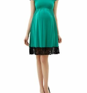 Kimi & Kai Women's Maternity Colorblock Skater Dress, Medium