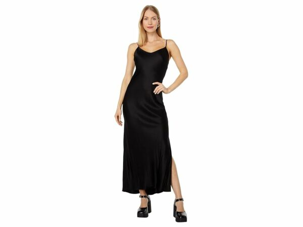 LAmade Winner Silky Chemise Dress (Black) Women's Dress