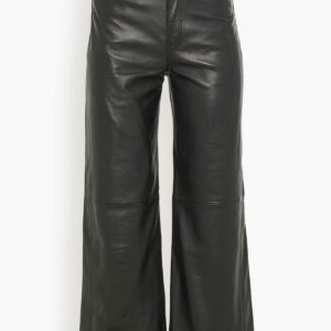 Leather Culottes in Black