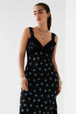 Light Before Dark Bex Lingerie Slip Dress - Black M at Urban Outfitters