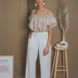 Linen Pants/Linen Trousers/ Linen Culottes/Clothing/Plus Size Linen/ High Waisted Pants/Sustainable Clothing/Sustainable Clothes