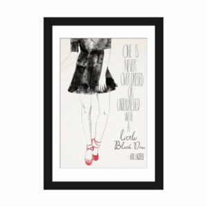 'Little Black Dress' Graphic Art Print on Canvas