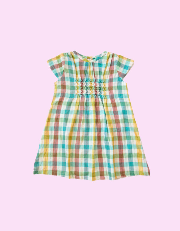 Little Green Radicals Rainbow Smock Dress Multi