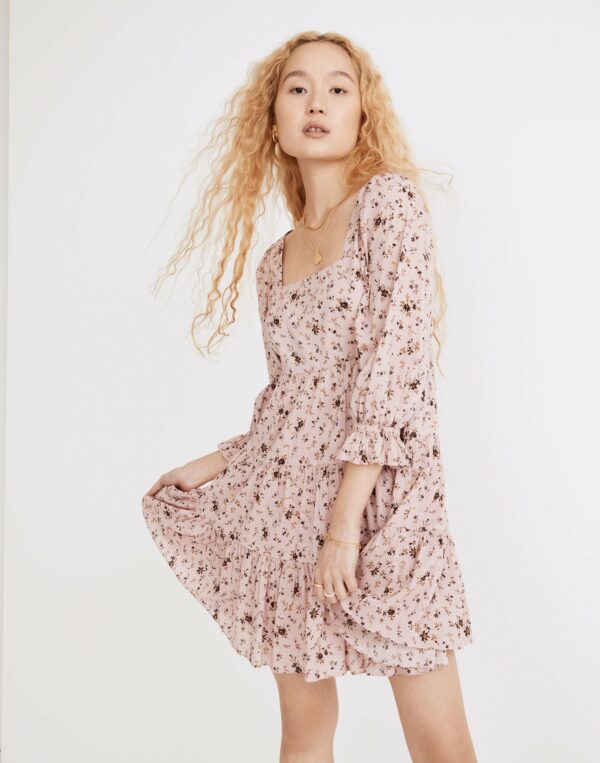 Lizzie Babydoll Dress in Fresh Sprigs