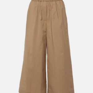 Loewe High-rise cotton-blend culottes