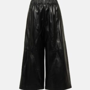 Loewe High-rise leather culottes