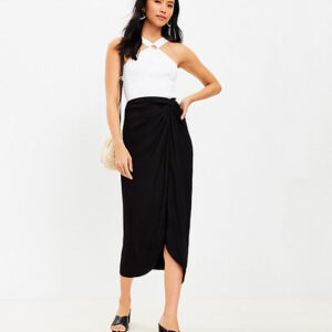 Loft Animal Jacquard Sarong Skirt