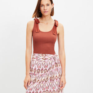 Loft Ikat Linen Blend Twist Sarong Mini Skirt