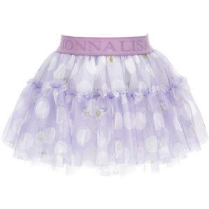 MONNALISA Tulle Skirt With Polka Dots And Daisies Junior - Multi