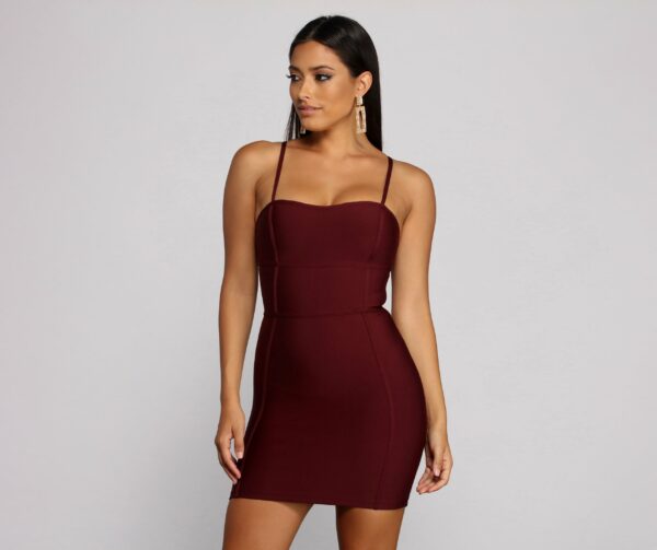 Major Babe Bandage Spaghetti Strap Mini Dress