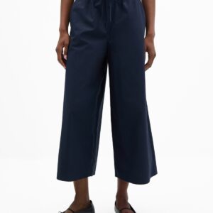 Mango Women's Cotton Culottes Pants - Dark Navy