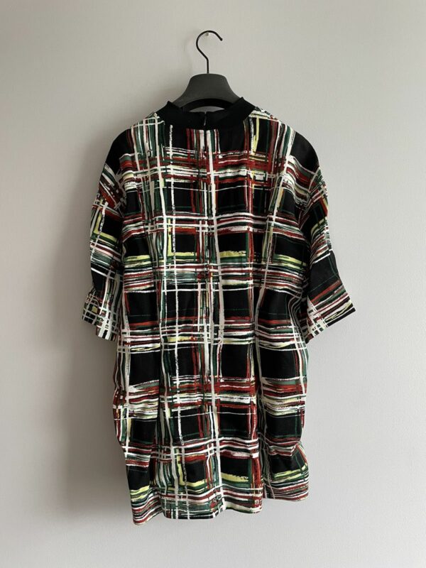 Marni Black Multi-Check Plaid Tunic / T-Shirt Dress, Women's (Size Large)