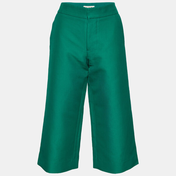 Marni Green Cotton Wide Leg Culottes S