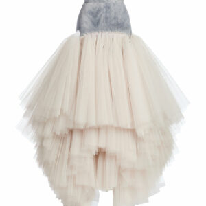 Maticevski - Graceful Tiered Tulle Maxi Skirt - Light Wash - AU 6 - Moda Operandi