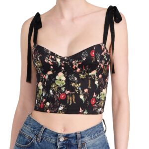 alice + olivia Helene Bustier Top Blush Kiss Black 12