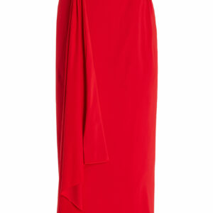 Maygel Coronel - Exclusive Crisol Sarong-Effect Jersey Maxi Skirt - Red - OS - Moda Operandi