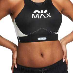 Dri-FIT Swoosh Air Max Medium-Support Padded Sports Bra Black/White/Lt Iron Ore/White