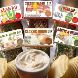 You Pick Flavors 6 Pack Gourmet Dip Mixes - Mix & Match Easy To Prepare Party Snacks Perfect For Game Nights Birthdays Holiday Stockings