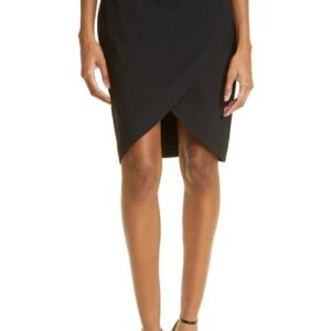 Michael Kors Collection Crepe Tulip Skirt in 001 Black at Nordstrom, Size 4