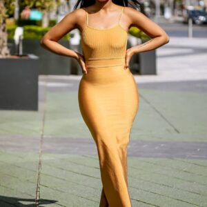 Mustard Maxi Bandage Dress S (8-10 UK)