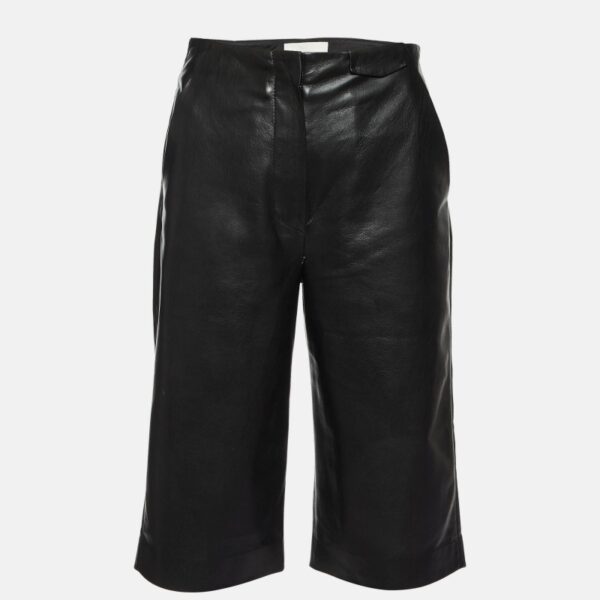 Nanushka Black Faux Leather Culottes XS