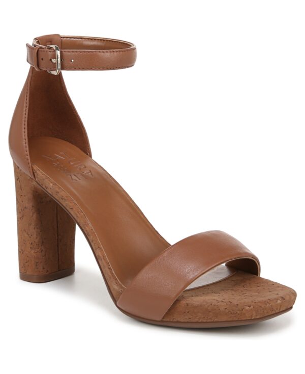 Naturalizer Joy Dress Ankle Strap Sandals - English Tea Leather/Cork